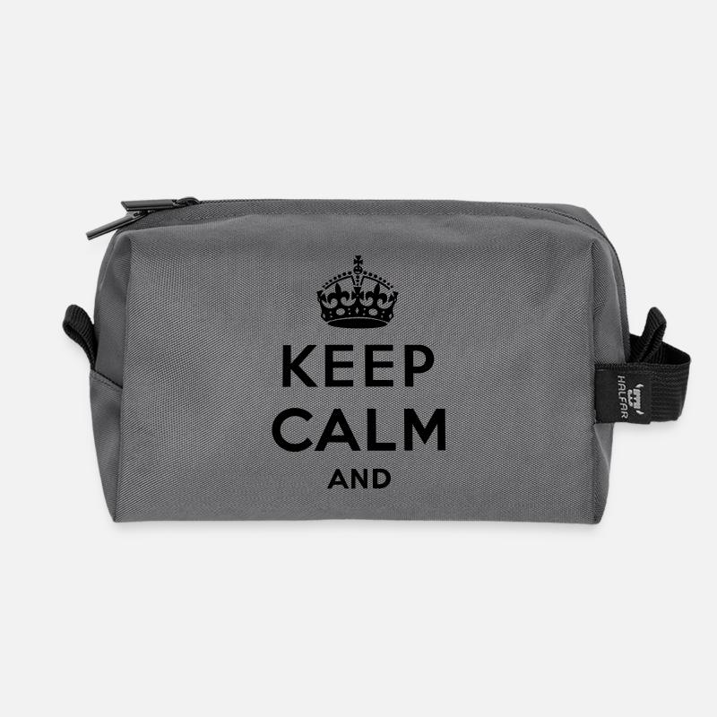 Keep calm and ... - Recycelte Kulturtasche - Anthrazit