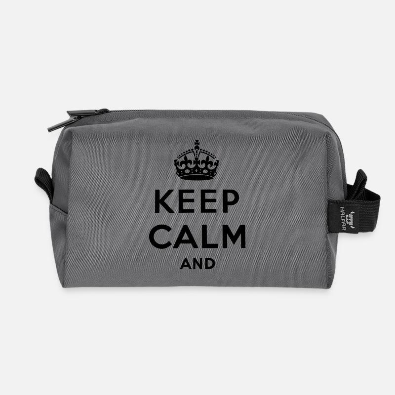 Keep Calm And ... (High Quality) - Recycelte Kulturtasche - Anthrazit
