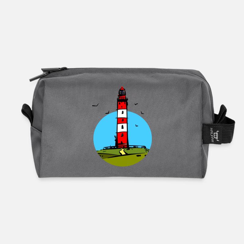 Leuchtturm Amrum Design - Recycelte Kulturtasche - Anthrazit