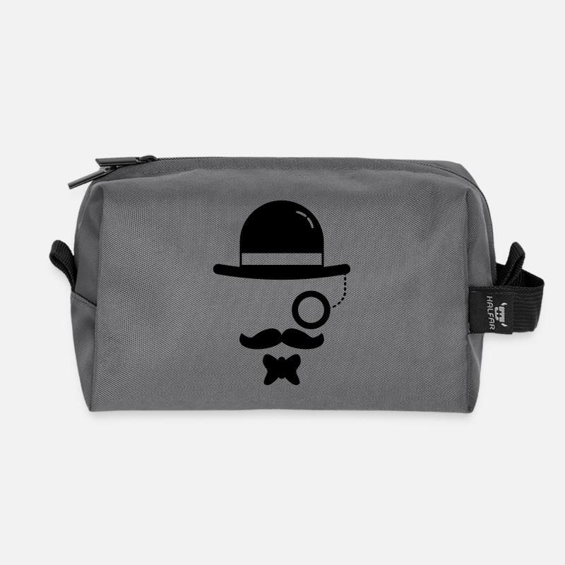 Hipster Vintage - Recycelte Kulturtasche - Anthrazit