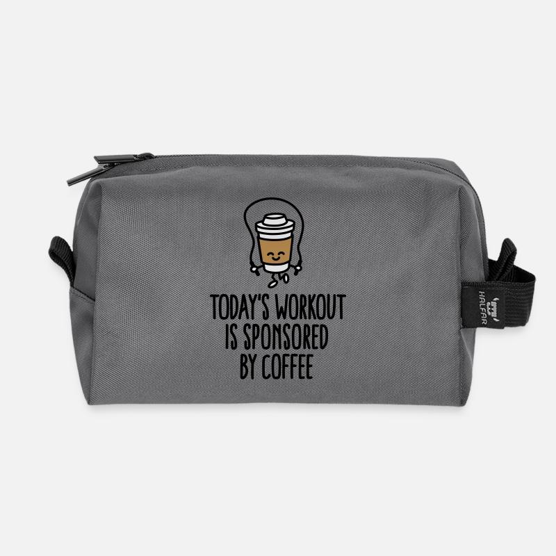 Today's workout is sponsored by coffee - Recycelte Kulturtasche - Anthrazit