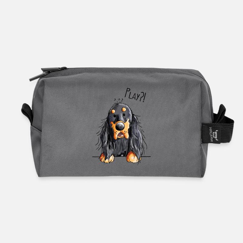 Gordon Setter - Hund - Dog - Hunde - Comic - Recycelte Kulturtasche - Anthrazit
