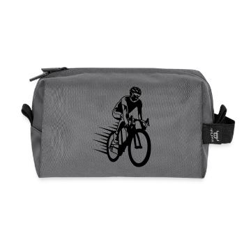 cycling - Recycled Toiletry Zip Bag - anthracite - Front