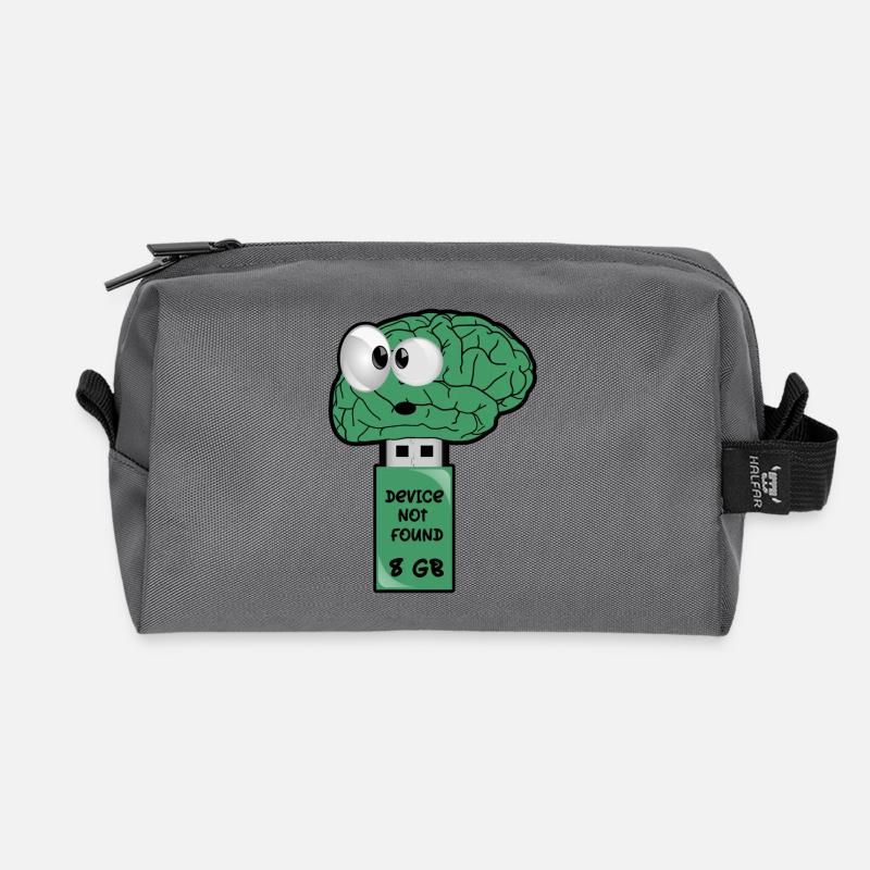 Clé USB Brain - Trousse de toilette en tissu recyclé - anthracite