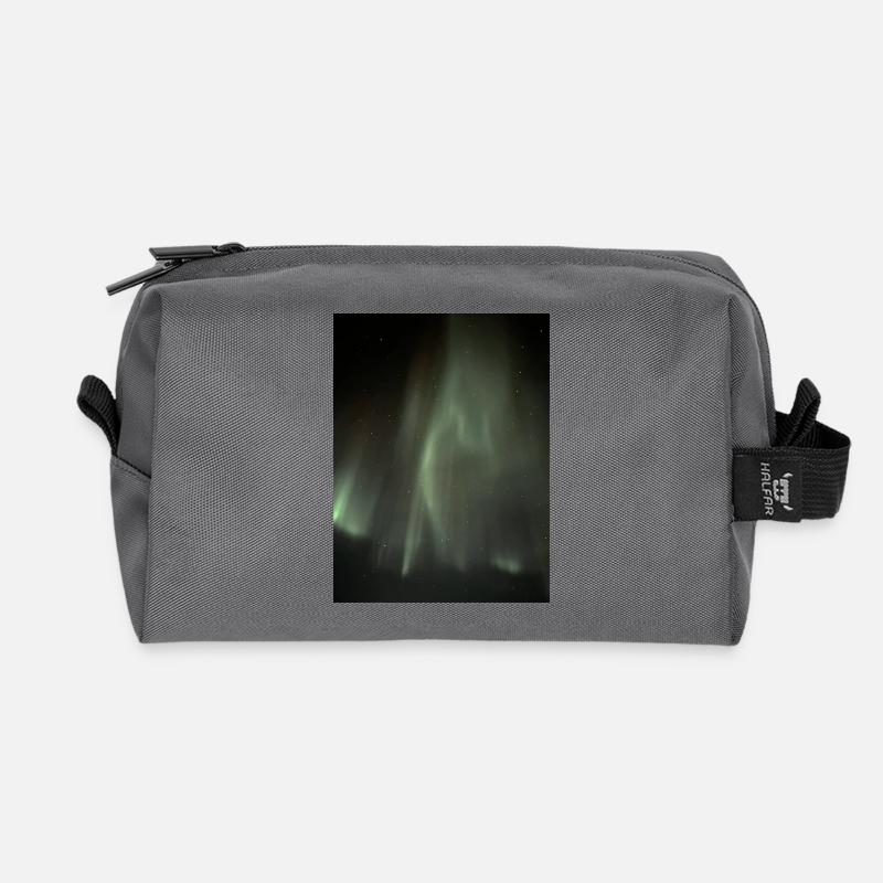 Das Oberlicht der Nordlichter - Recycelte Kulturtasche - Anthrazit