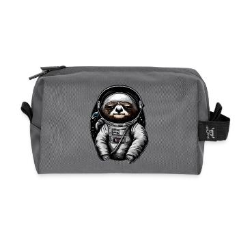 Faultier Astronaut - Weltraum Tier Design - Recycelte Kulturtasche - Anthrazit - Vorne