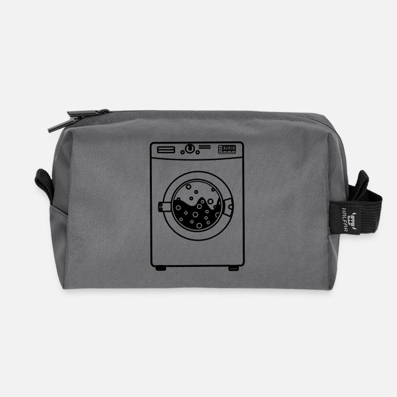 Machine à laver - Trousse de toilette en tissu recyclé - anthracite