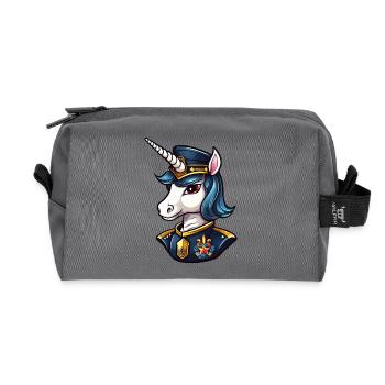 Unicorn Policewoman - Recycled Toiletry Zip Bag - anthracite - Front