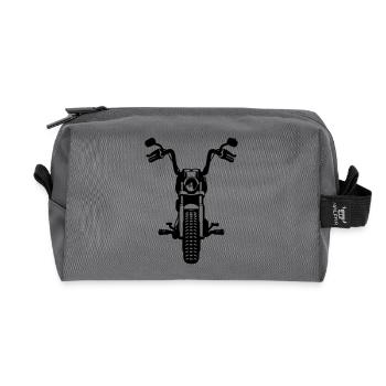 Motorsport chopper engine - Recycled Toiletry Zip Bag - anthracite - Front
