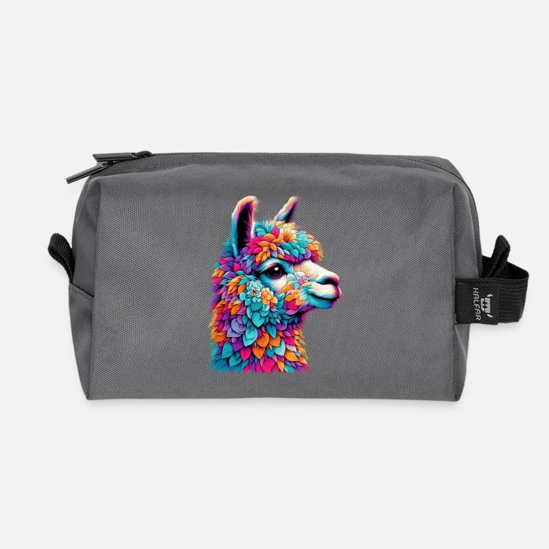 Alpaka - Recycelte Kulturtasche - Anthrazit