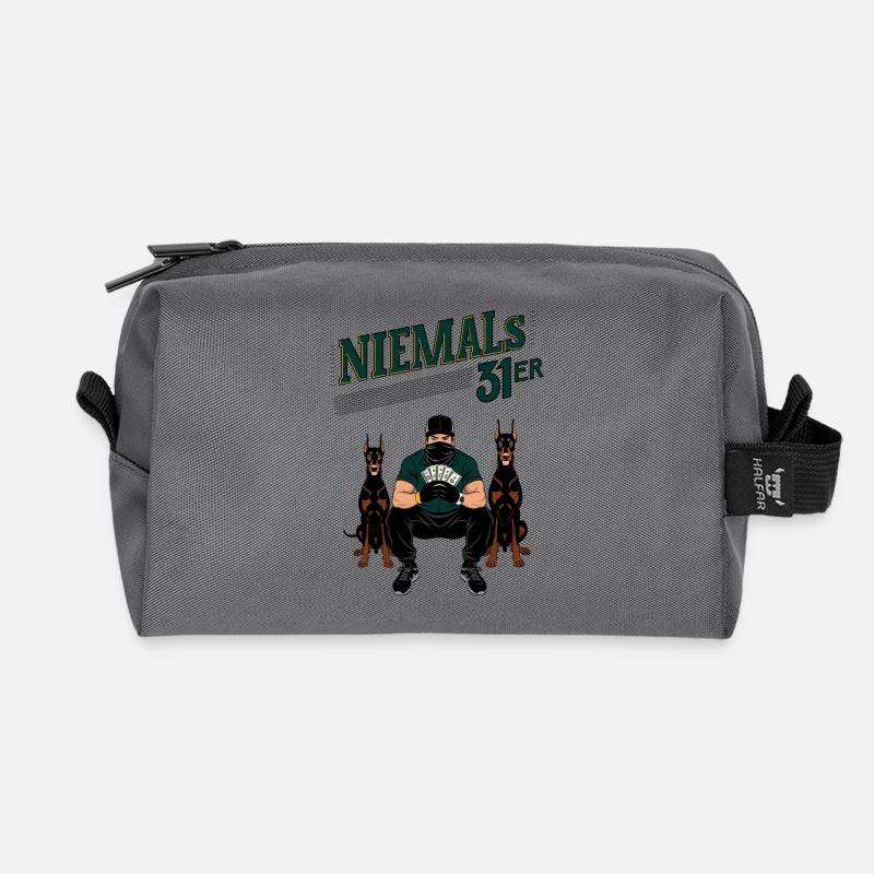 Niemals 31ER - Recycelte Kulturtasche - Anthrazit