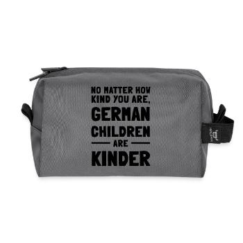 German Kinder - Recycled Toiletry Zip Bag - anthracite - Front