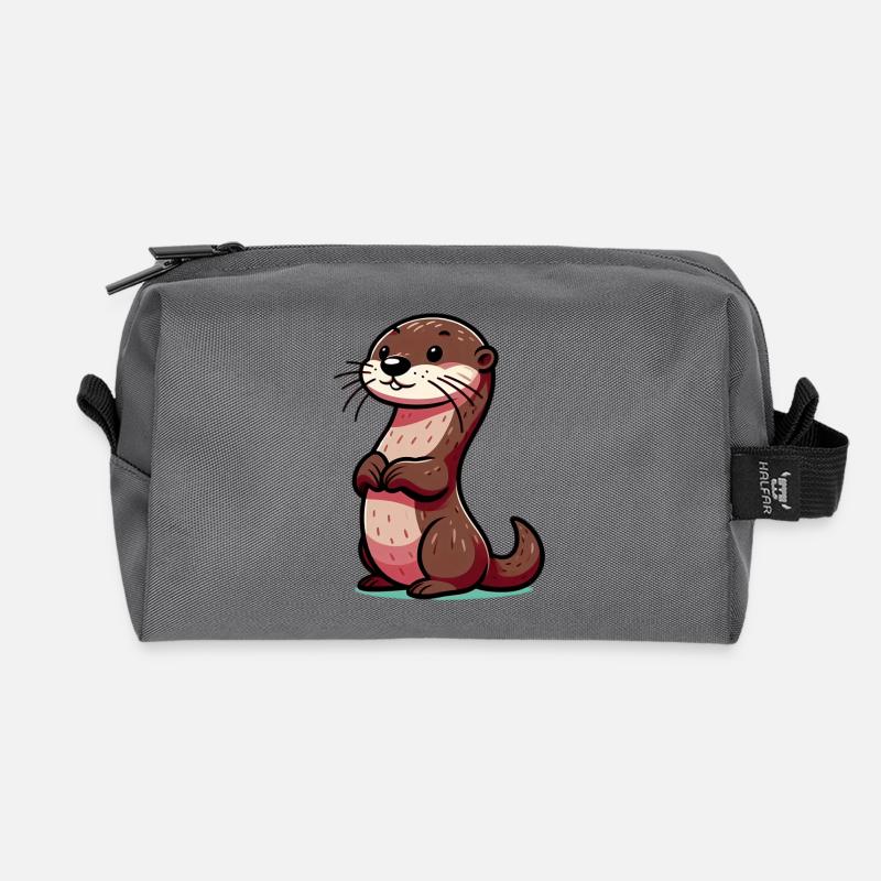 Otter - Recycelte Kulturtasche - Anthrazit