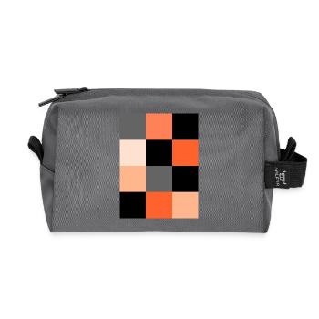 Orange Pixel - Trousse de toilette en tissu recyclé - anthracite - Devant