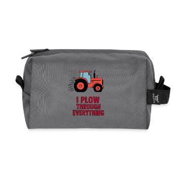 I Plow Through Everything - Recycelte Kulturtasche - Anthrazit - Vorne