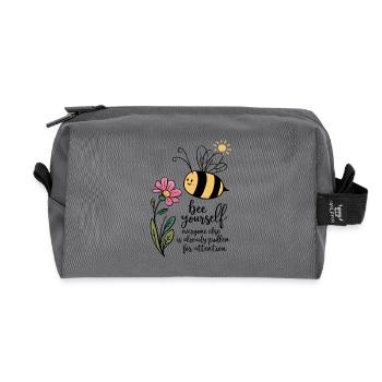 Abeille vous-même - Trousse de toilette en tissu recyclé - anthracite - Devant