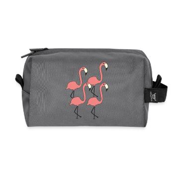 flamingo gruppe - Recycelte Kulturtasche - Anthrazit - Vorne