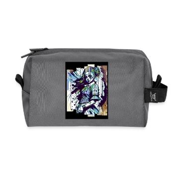 Watch Out Boys! - Recycled Toiletry Zip Bag - anthracite - Front