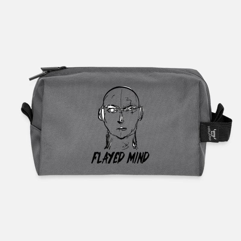 Flayed Mind schwarz - Recycelte Kulturtasche - Anthrazit