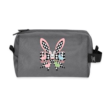 Easter Bunny - Recycled Toiletry Zip Bag - anthracite - Front