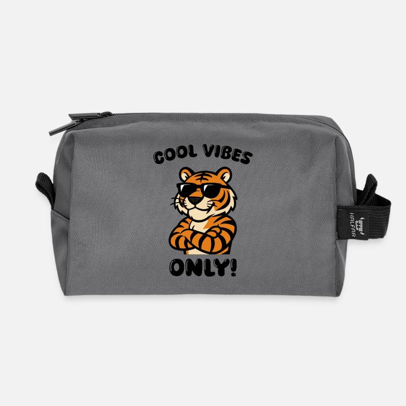 tiger sonnenbrille - Recycelte Kulturtasche - Anthrazit