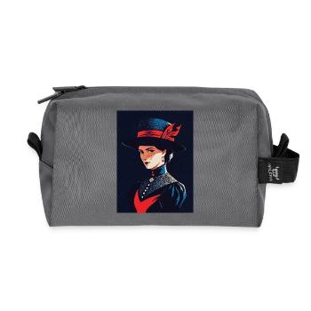 Silent Authority - Recycled Toiletry Zip Bag - anthracite - Front