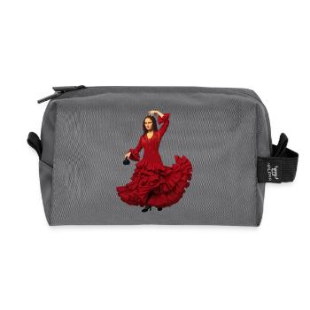 Mona Lisa (La Joconde) flamenco - Trousse de toilette en tissu recyclé - anthracite - Devant