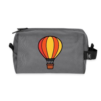 Hot Air Balloon - Recycled Toiletry Zip Bag - anthracite - Front