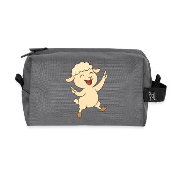 Dancing Lamb - Recycled Toiletry Zip Bag - anthracite - Front