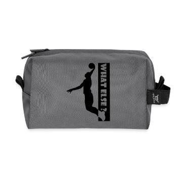 Basketball Sports Basketball Game Jersey - Recycled Toiletry Zip Bag - anthracite - Front