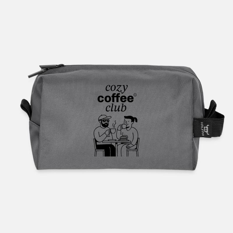 cozy coffee club - Recycelte Kulturtasche - Anthrazit