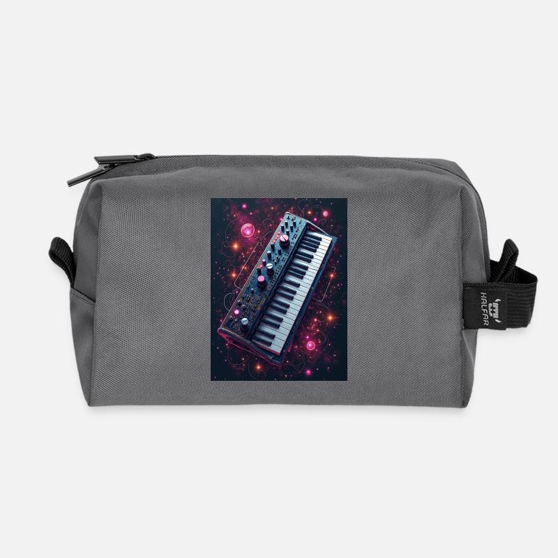 Kosmisches Musik-Keyboard - Recycelte Kulturtasche - Anthrazit