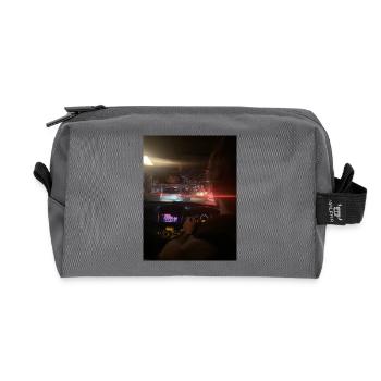 Circulation urbaine la nuit - Trousse de toilette en tissu recyclé - anthracite - Devant