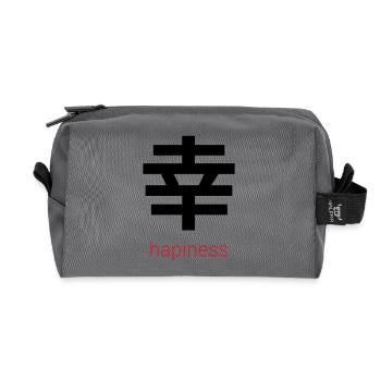 幸 – Le bonheur japonais - Trousse de toilette en tissu recyclé - anthracite - Devant