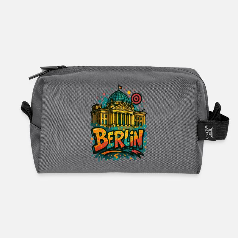 Reichstag Berlin Graffiti City Design - Recycelte Kulturtasche - Anthrazit
