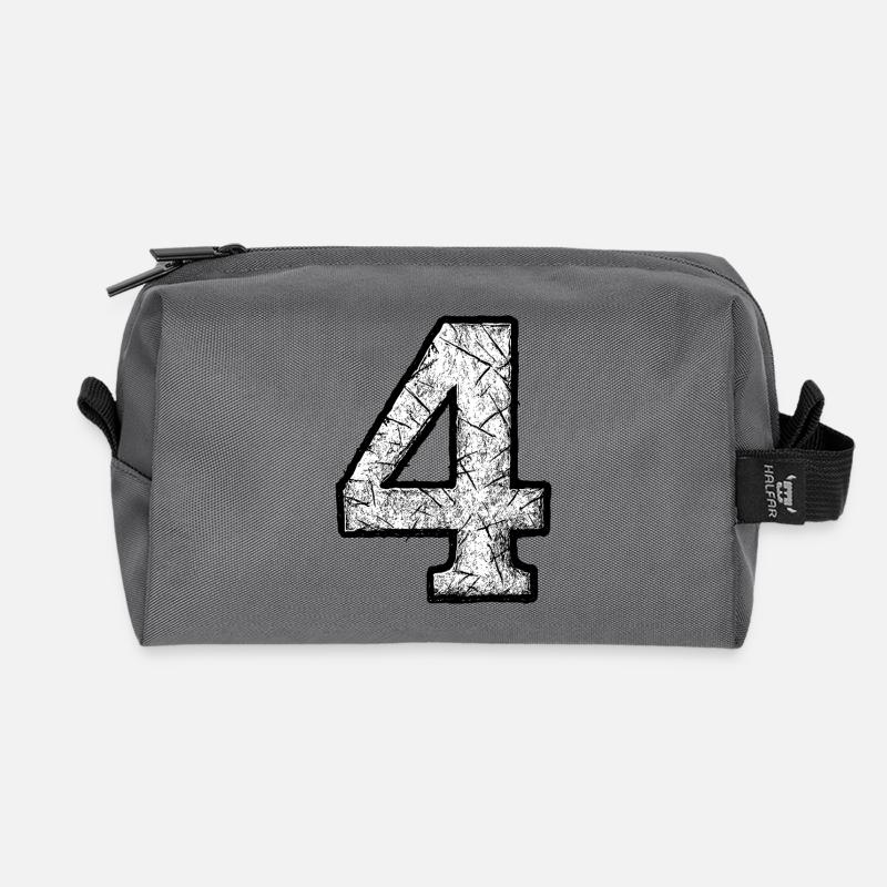 Vier Grunge Kratzer Design - Recycelte Kulturtasche - Anthrazit