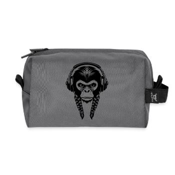 Groove Monkey Head Bassline Rhythm Edition Shirt - Recycled Toiletry Zip Bag - anthracite - Front