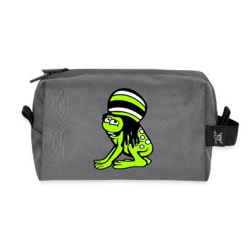 Frosch Reggae Musik Rasta Haare Mütze Jamaika Fun - Recycelte Kulturtasche - Anthrazit - Vorne