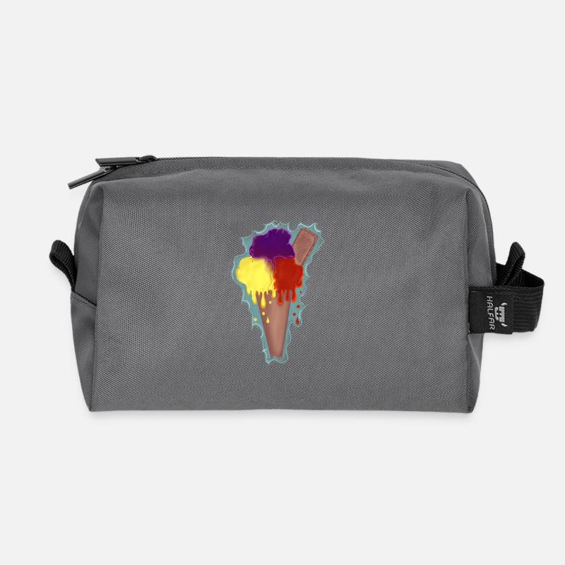 Regenbogen Eis  - Recycled Toiletry Zip Bag - anthracite