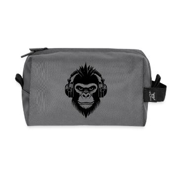 Energiegeladener Affenkopf Stromstoß Club Shirt - Recycelte Kulturtasche - Anthrazit - Vorne