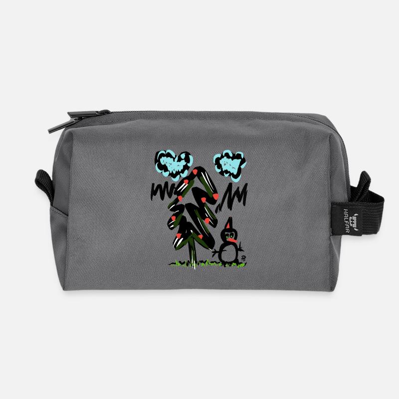 snow_time_2 - Recycled Toiletry Zip Bag - anthracite