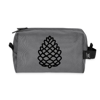Pine Cone - Recycled Toiletry Zip Bag - anthracite - Front