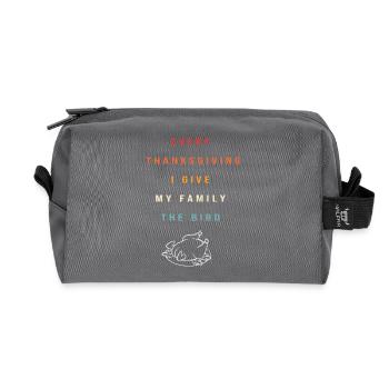 Grandpa Grandpa Thanksgiving Dad Father - Recycled Toiletry Zip Bag - anthracite - Front