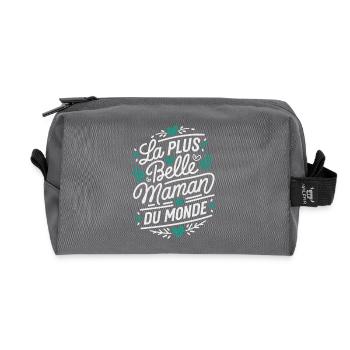 La plus belle Maman du Monde - Trousse de toilette en tissu recyclé - anthracite - Devant