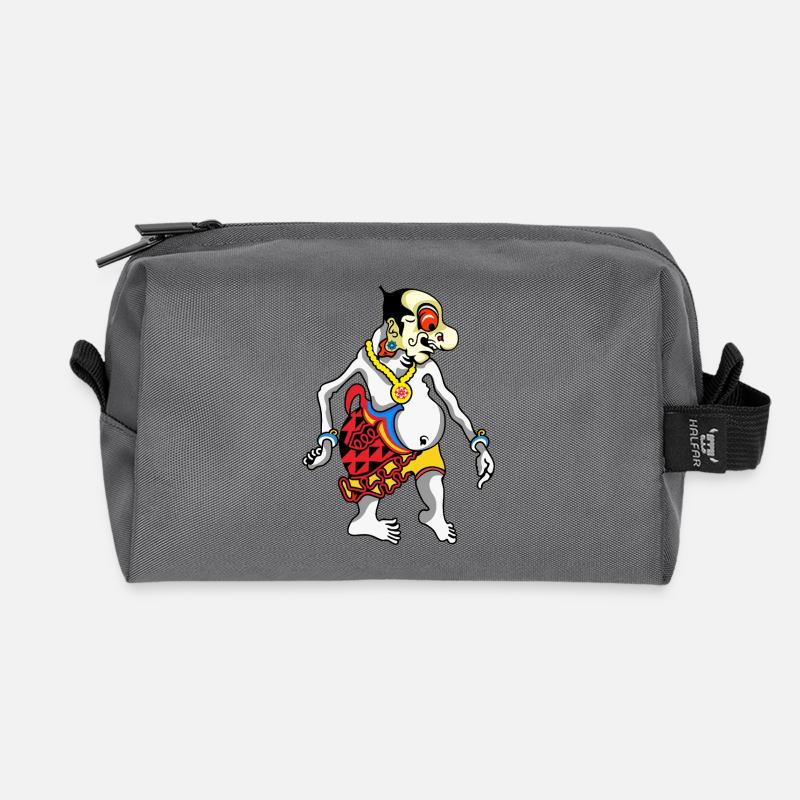 Grotesque Oni Harlequin Tee - Recycelte Kulturtasche - Anthrazit