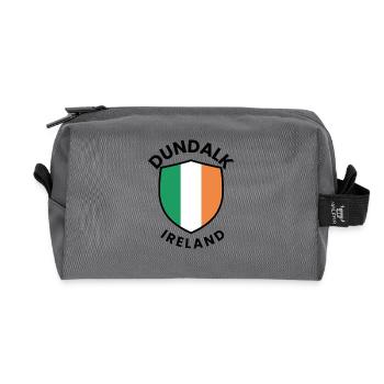 Blason de Dundalk Drapeau irlandais - Trousse de toilette en tissu recyclé - anthracite - Devant