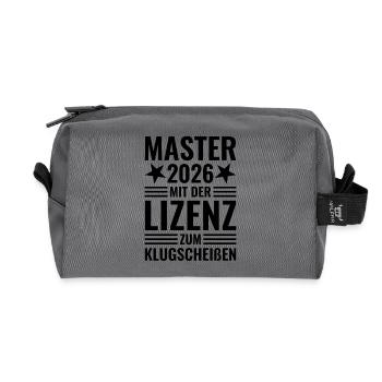Master 2026 mit der Lizenz zum Klugscheißen - Recycelte Kulturtasche - Anthrazit - Vorne