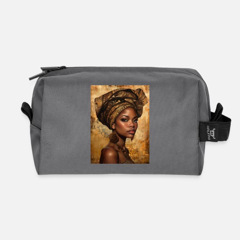 Afro-Kultur - Recycelte Kulturtasche - Anthrazit