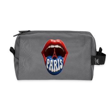 Pop Art de la Langue de Paris - Trousse de toilette en tissu recyclé - anthracite - Devant