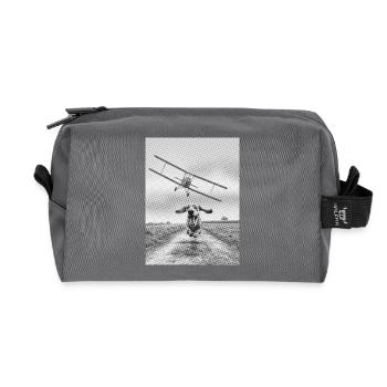 North by Northwest - Dog Edition - Recycled Toiletry Zip Bag - anthracite - Front